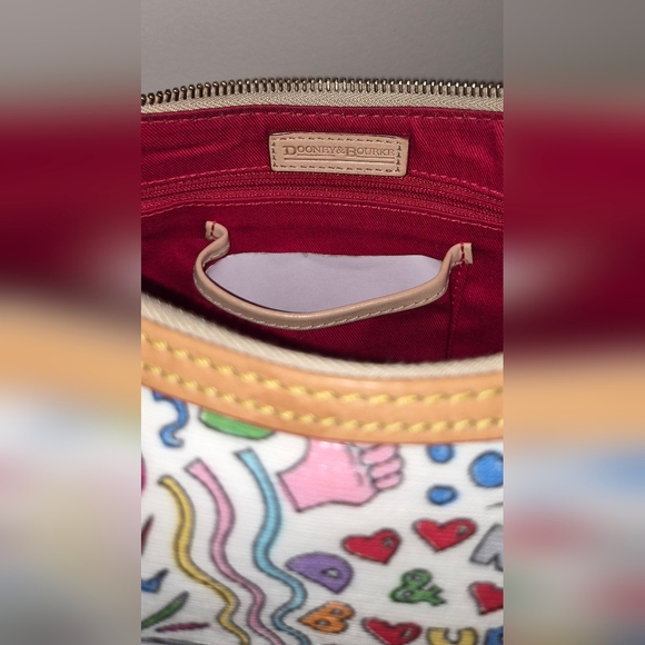 Dooney & Bourke Multicolor Doodle Print Hobo Bag - Picture 4 of 7